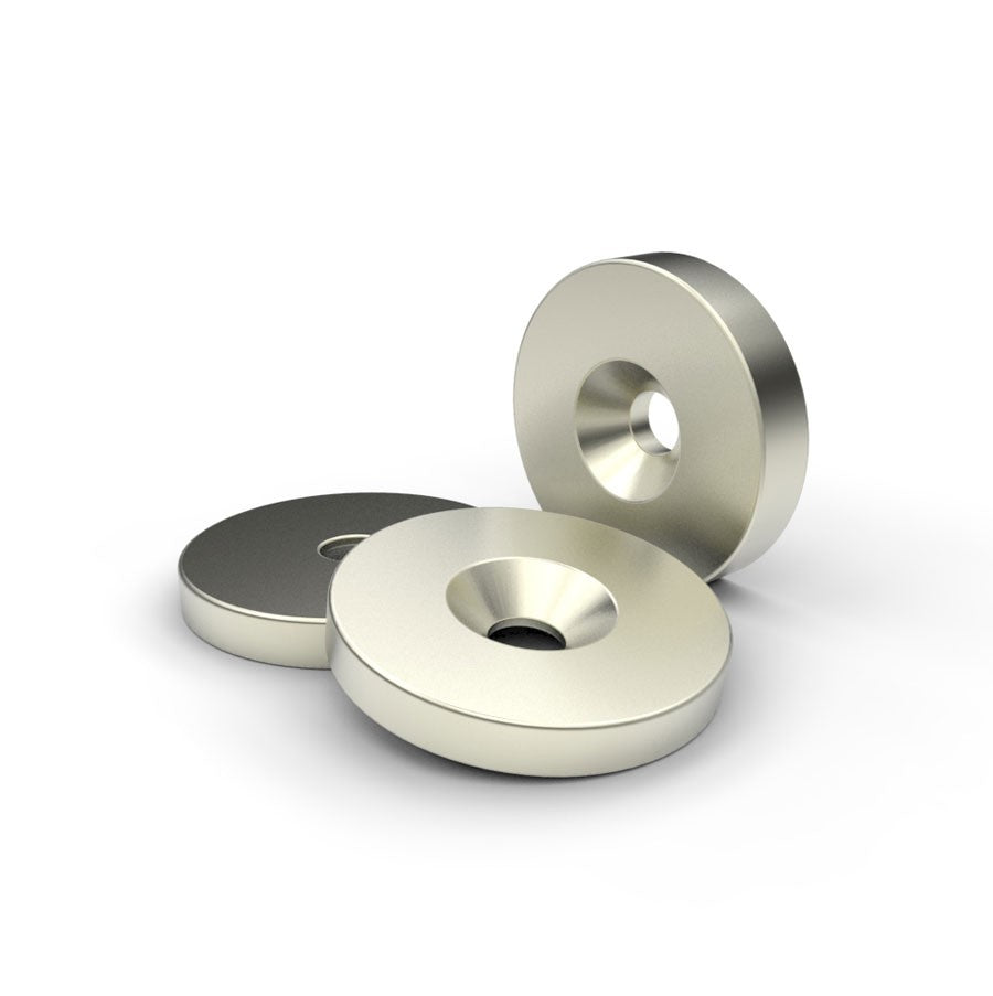12 Stück Ringmagnet mit Senkung 10 x 3 x 3mm - Nord - Neodym N35, Nickel 12 Stück Ringmagnet mit Senkung 10 x 3 x 3mm - Nord - Neodym N35, Nickel
